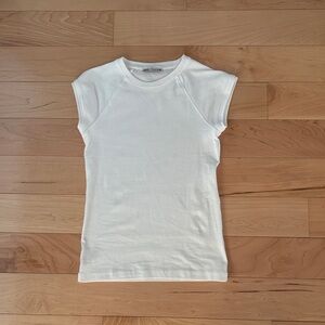 white zara short sleeve